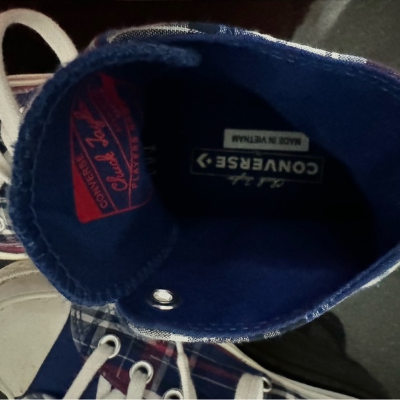 Converse Twisted Prep Blue Chuck 70 checked canvas high-top sneakers 👟 - Picture 7 of 8